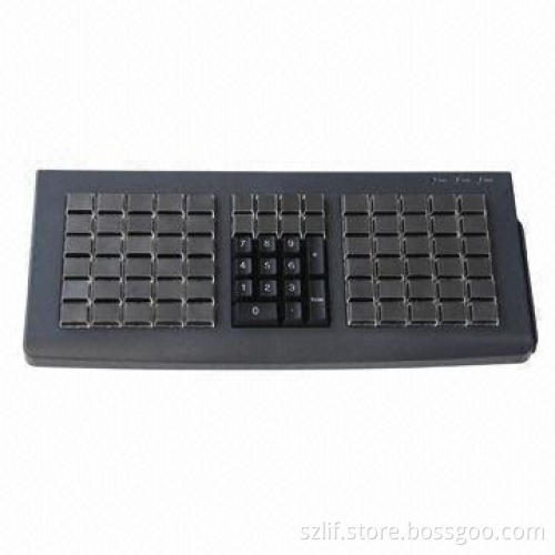 Programmable POS Keyboard with 3 Tracks Magnetic Stripe Card Reading and 81 Membrane Keys
